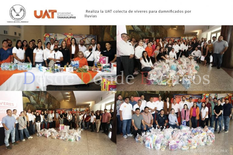 Realiza UAT colecta de víveres para damnificados por lluvias