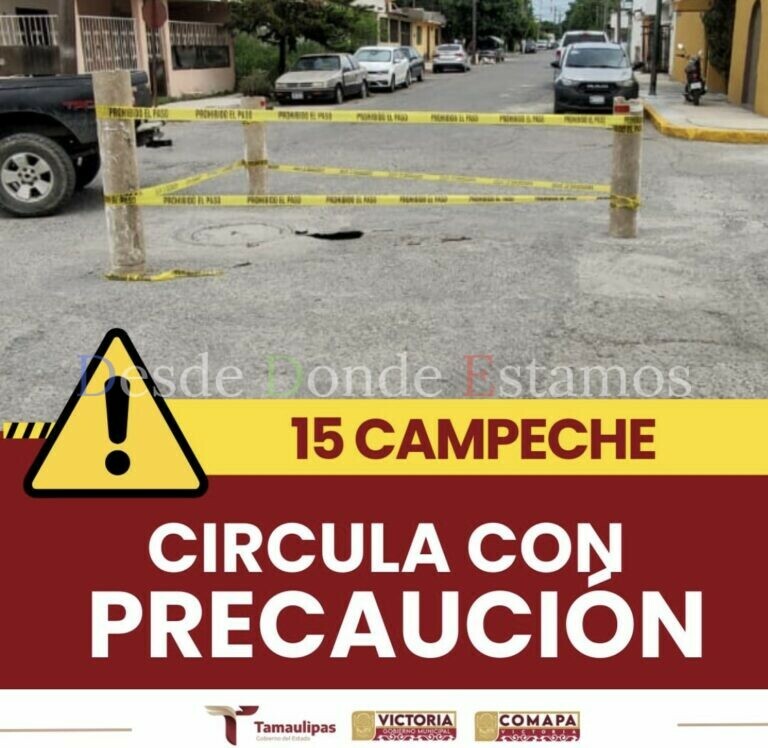 Atiende a COMAPA socavón en el 15 Campeche