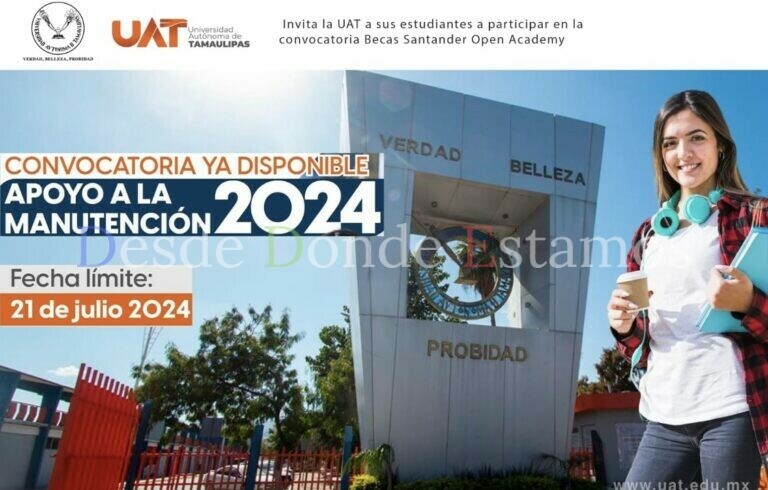 Invita la UAT a sus estudiantes a participar en la convocatoria Becas Santander