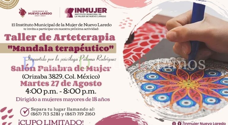 INMUJER Nuevo Laredo impartirá curso de arte terapia con mandalas