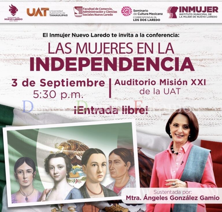 INMUNER Nuevo Laredo invita a conocer la historia de mujeres en la independencia