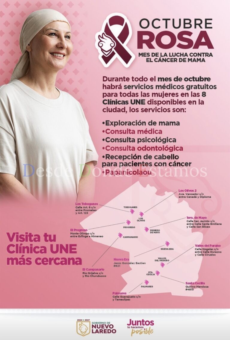 Realiza gobierno municipal campaña de salud como parte de las actividades del mes de la lucha contra el cáncer