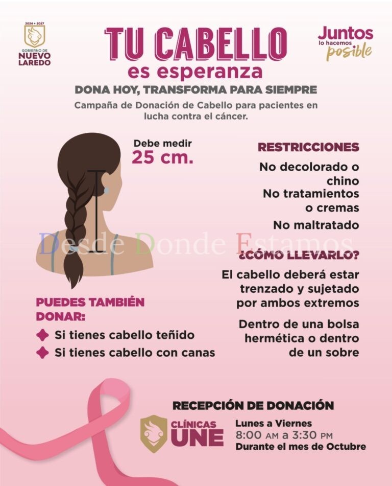 Invita gobierno municipal a donar cabello en favor de víctimas de cáncer