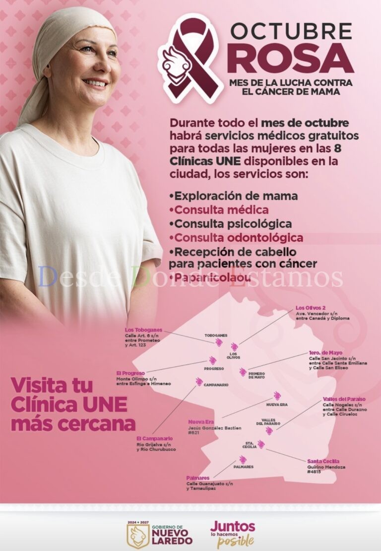 Invitan a participar en campaña de salud para mujeres por el mes de la lucha contra el cáncer