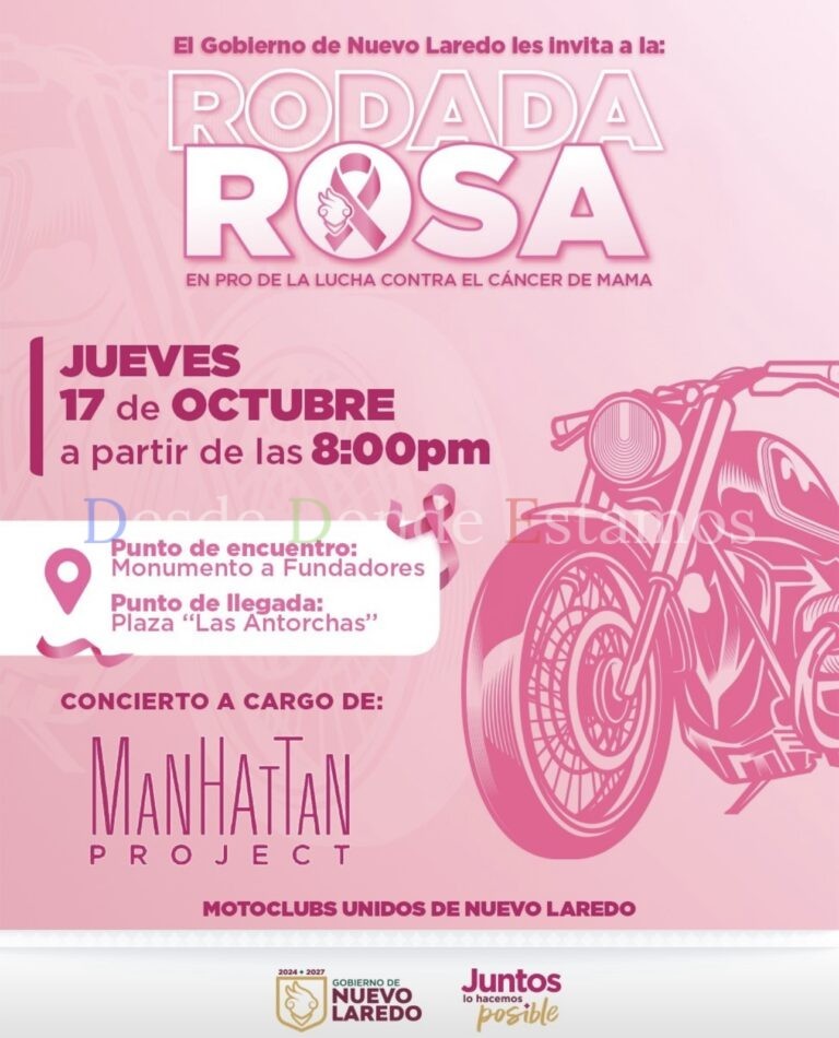 Invita alcaldesa Carmen Lilia Canturosas a “Rodada rosa”