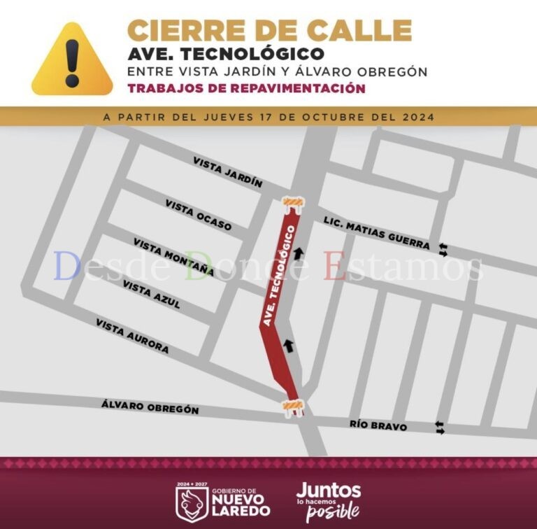 Cerrarán vialidad en colonia INFONAVIT por trabajos de recaroeteo