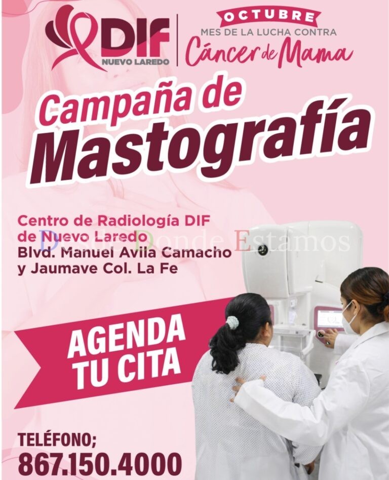 Invita Sistema DIF Nuevo Laredo a campaña de mastografías gratuitas para mujeres vulnerables
