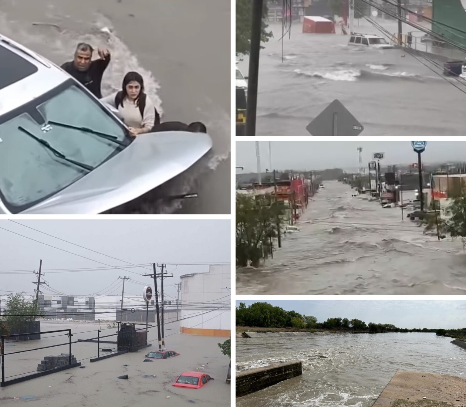 Inundaciones por desbordamiento de canales; movilizan bombas y maquinaria para sacar agua