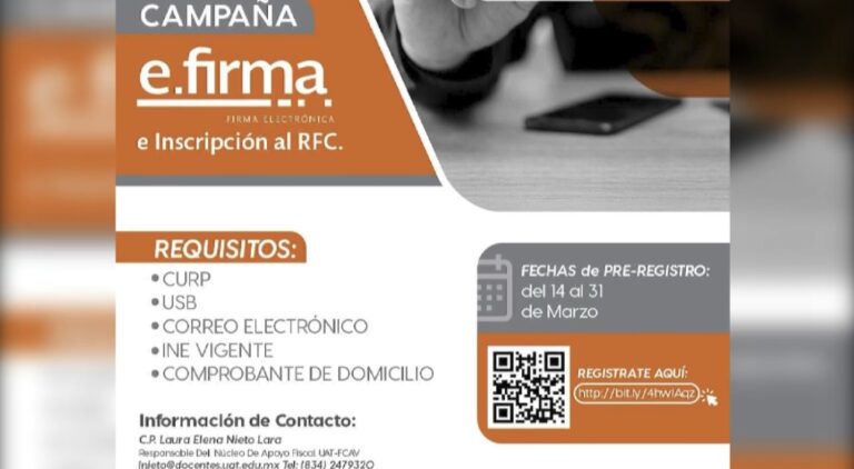 Invita la UAT a la campaña de e.Firma y de inscripción al RFC