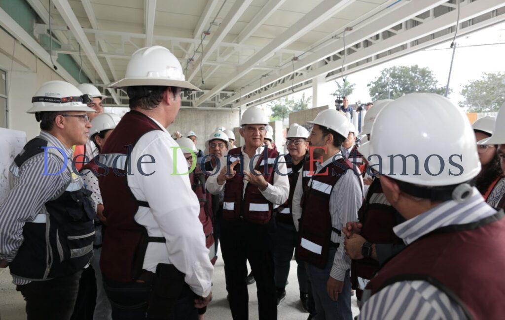 Constatan Américo Villarreal y Martí Batres obra del nuevo hospital del ISSSTE en Tampico