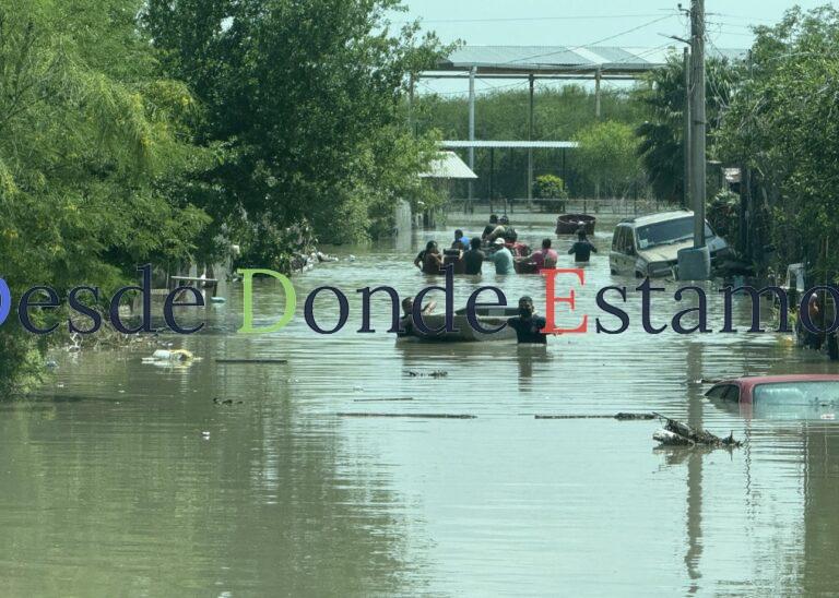Recorridos de seguridad y auxilio en comunidades afectadas en Río Bravo