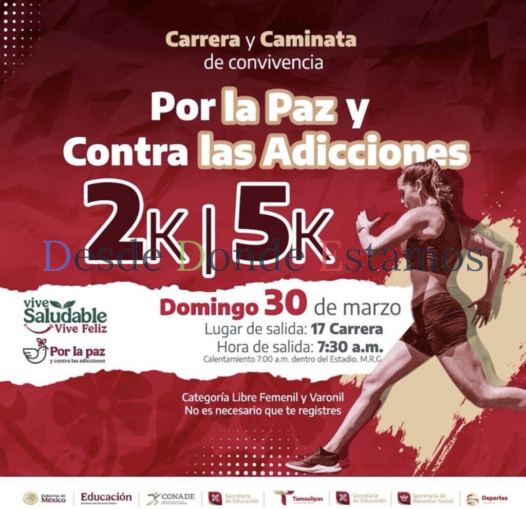 Invita Gobierno de Tamaulipas a caminata y carrera 2K y 5K