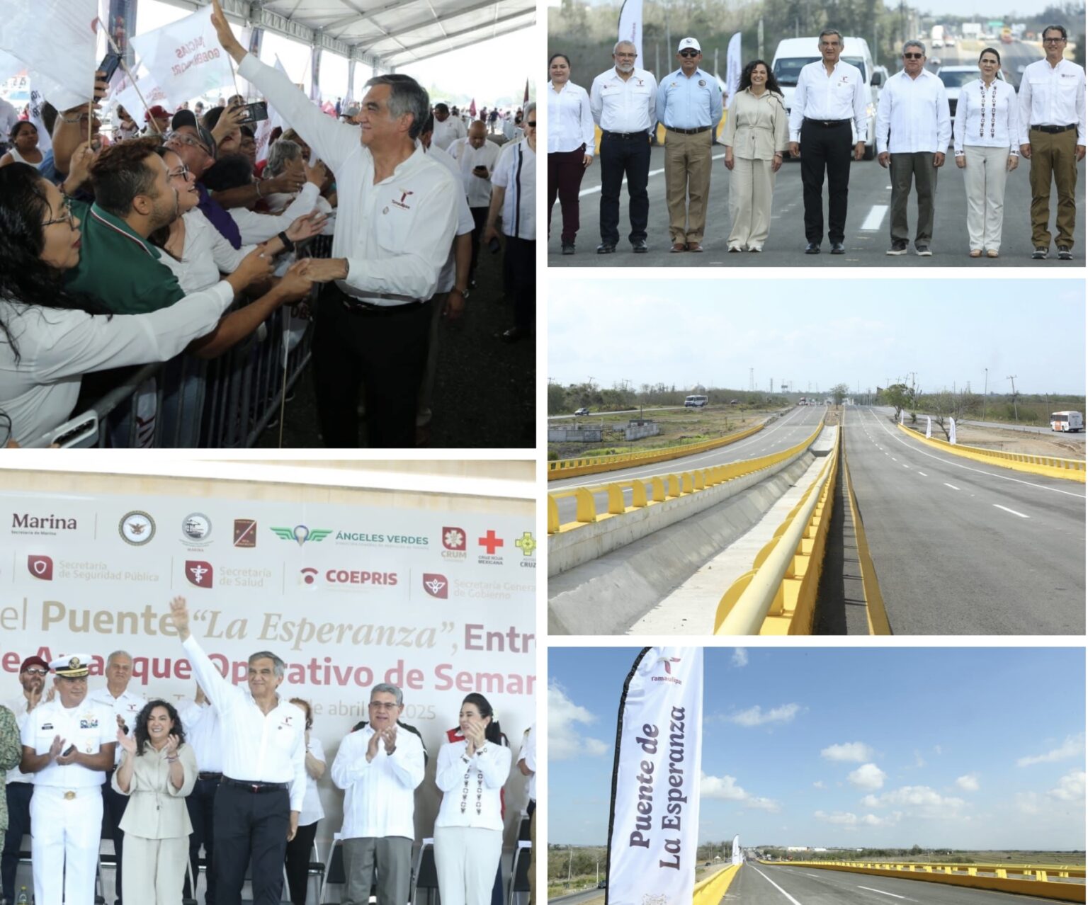 Inaugura Américo nuevo puente “La Esperanza”, en Altamira