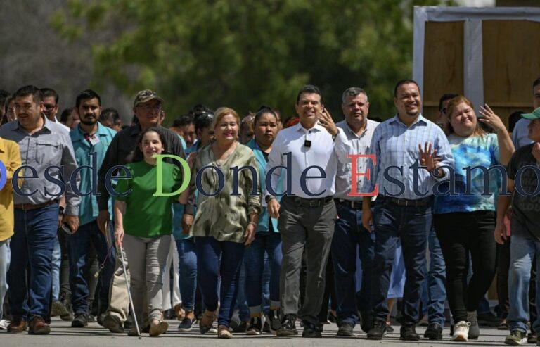 Entrega alcalde obra de concreto hidráulico de transitada vialidad