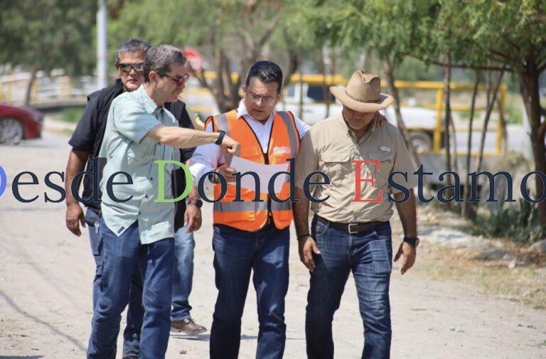 Supervisa alcalde limpieza de dren pluvial