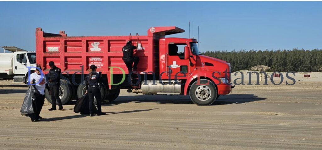 Participa Guardia Estatal en “Limpiazo Playa Tesoro Altamira”