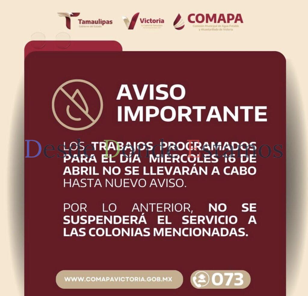 Cancela COMAPA la sustitución de tubería programada