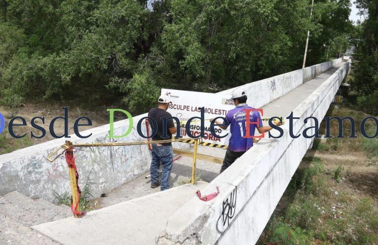 Ordena Gattás rehabilitar puente peatonal sobre el San Marcos