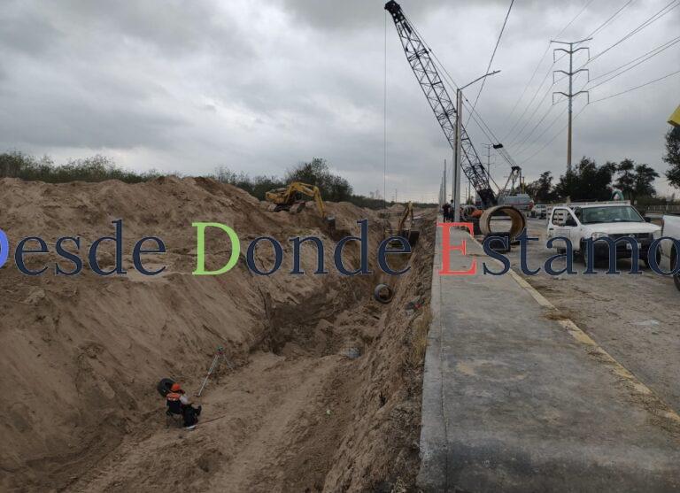 Construcción de colector sanitario transforma infraestructura urbana en Reynosa