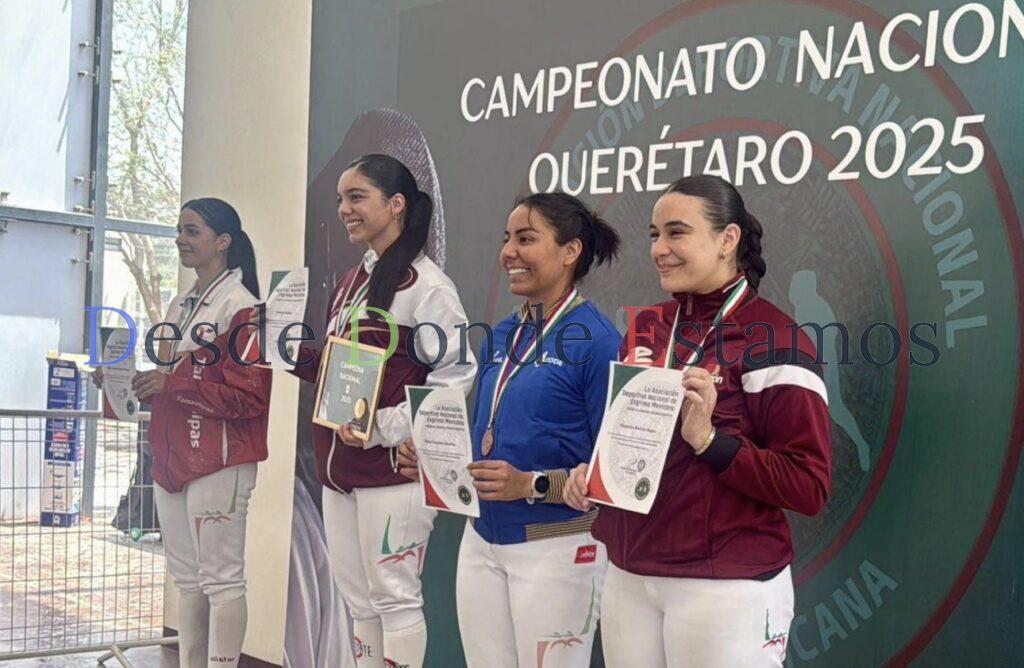 Regina Pedraza, orgullo de la UAT, brilla en el nacional de esgrima 2025