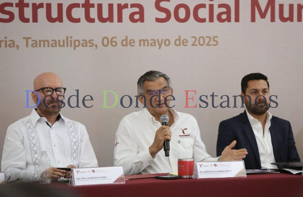 Impulsa Américo Villarreal proyectos municipales de infraestructura hídrica