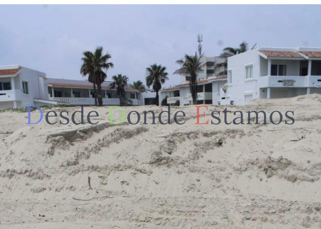 Sacan arena de playa Miramar; dañan área protegida de tortugas