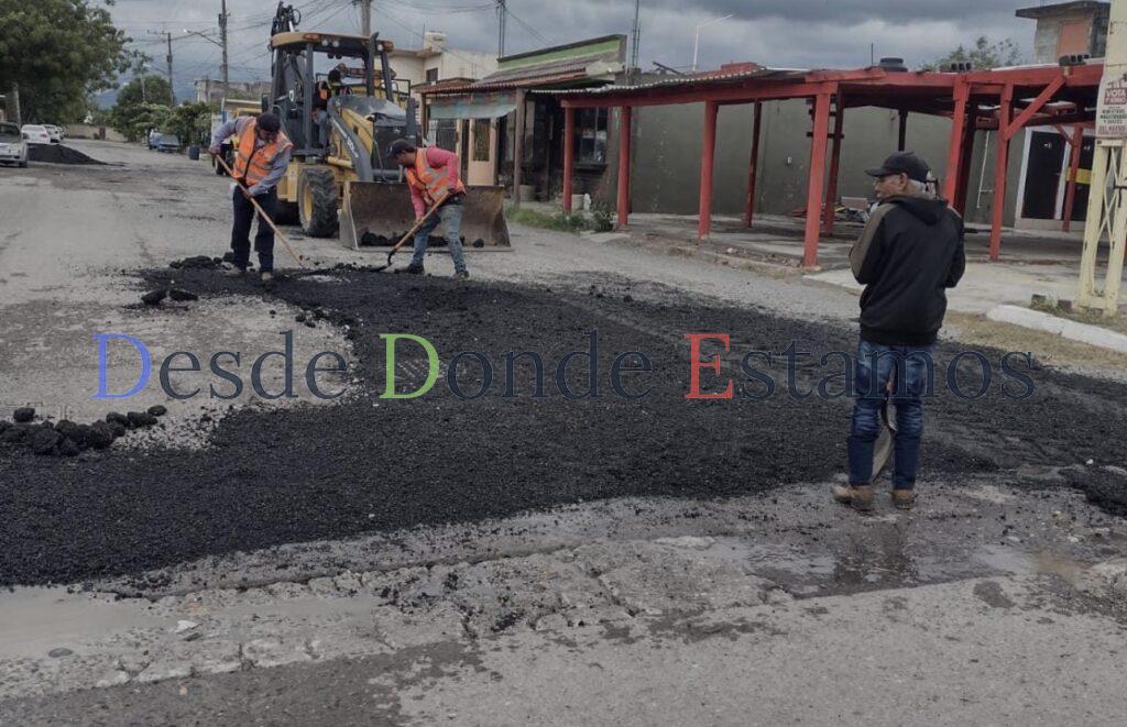 Tras lluvias activa Municipio plan de bacheo intenso