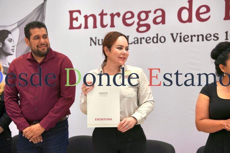 Encabeza Carmen Lilia evento de entrega de escrituras