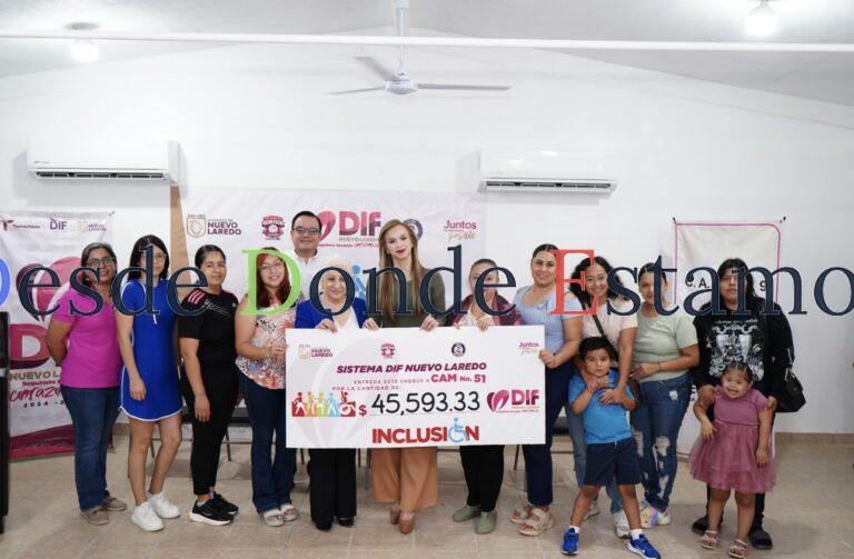Sistema DIF Municipal entrega apoyos a CAM de Nuevo Laredo
