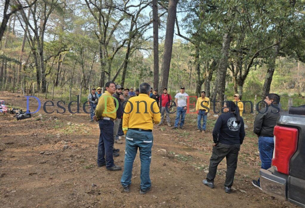 Coordinan acciones para el control del incendio en El Cielo