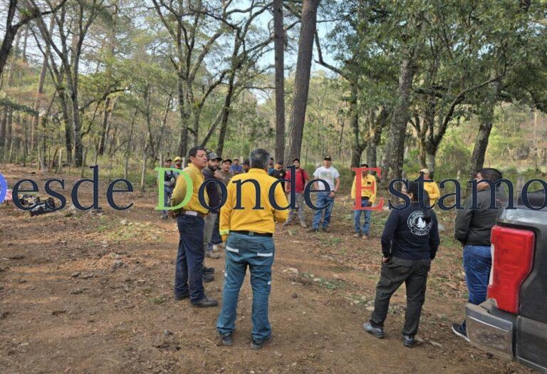 Coordinan acciones para el control del incendio en El Cielo