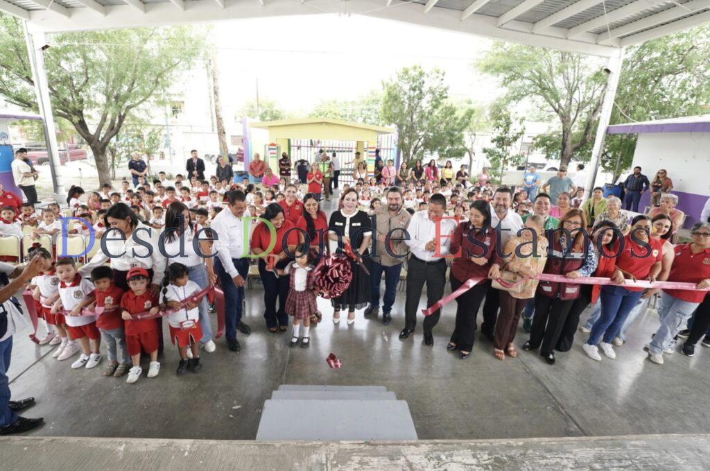 Entrega Carmen Lilia obras de infraestructura educativa