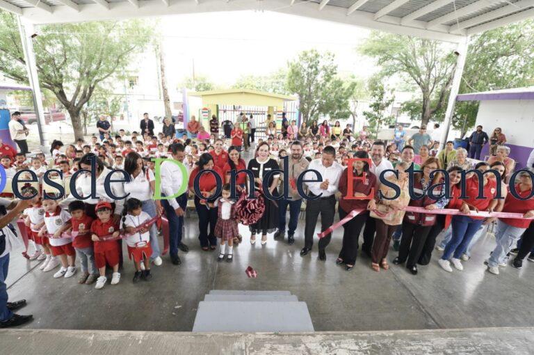 Entrega Carmen Lilia obras de infraestructura educativa