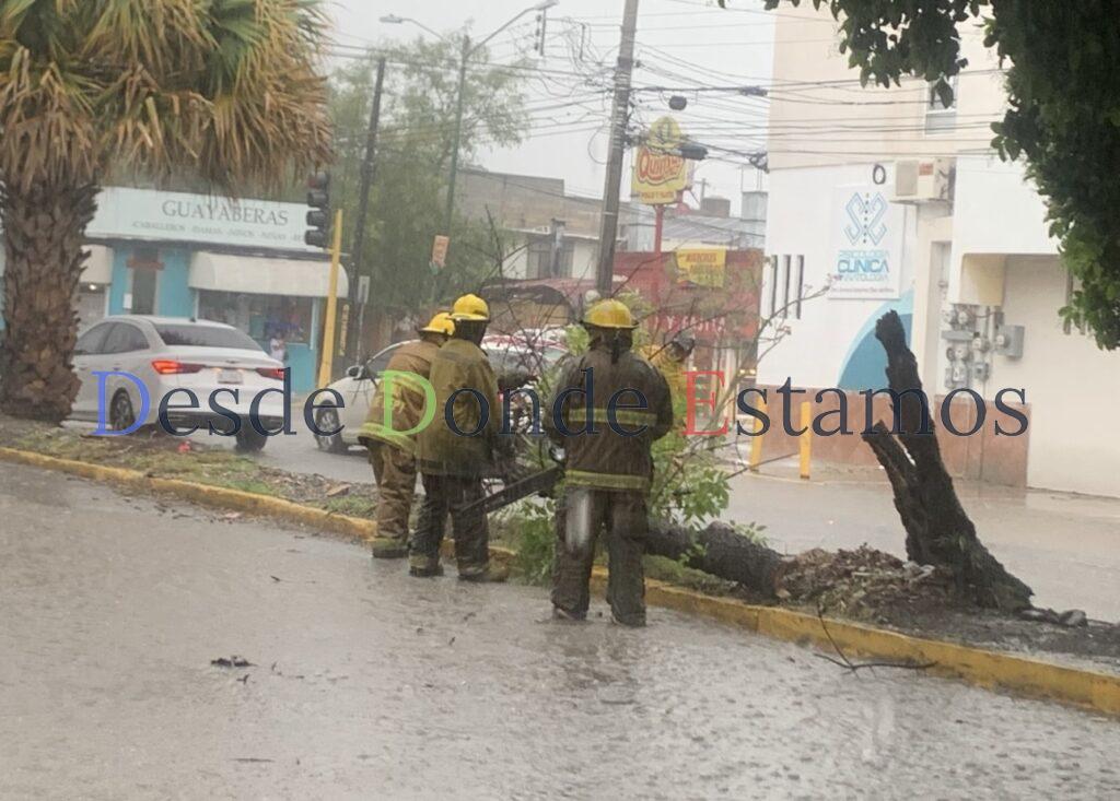 Brinda PC Victoria asistencia a población durante torrencial lluvia