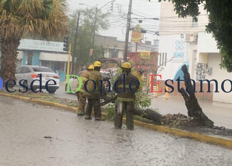 Brinda PC Victoria asistencia a población durante torrencial lluvia