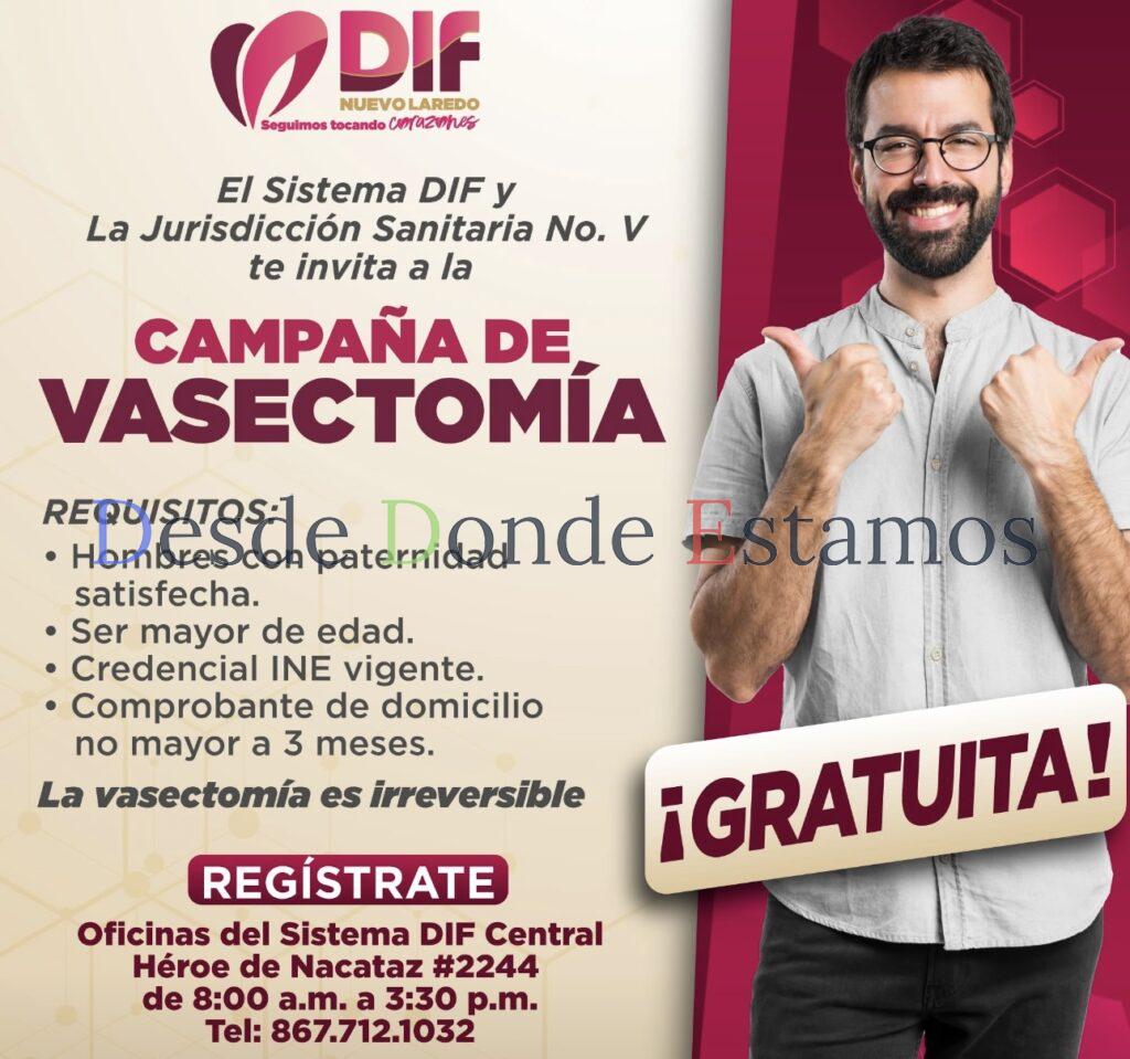 Promueven campaña gratuita de vasectomía