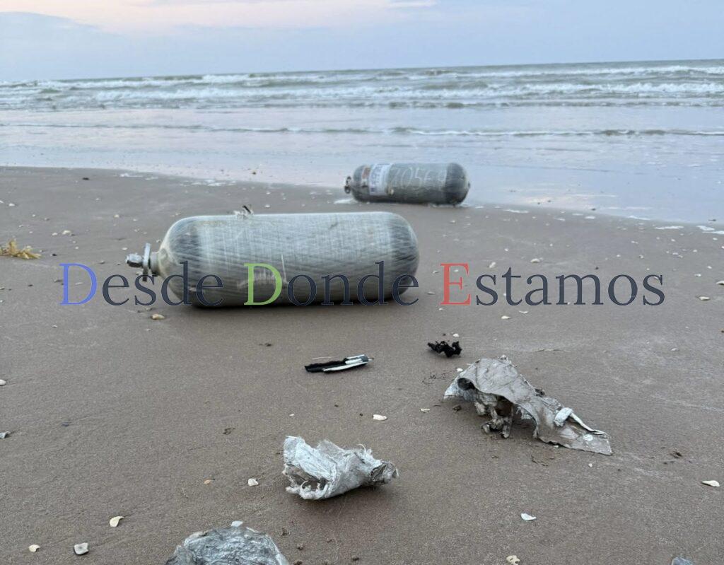 Denuncian fragmentos de propulsores de cohetes en playa Badgad