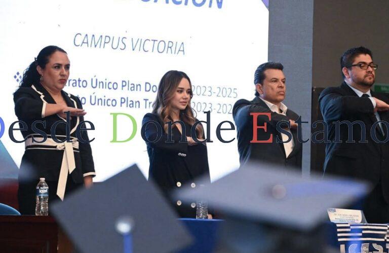 Asisten Lalo y Lucy a graduación de bachilleres en ICEST