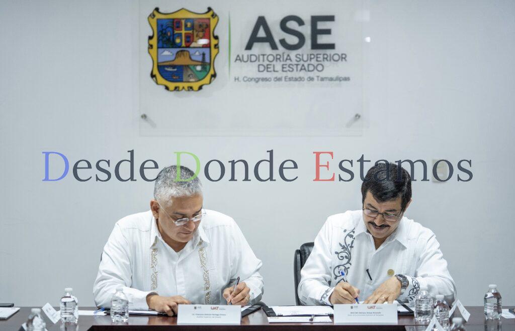 Firman convenio la UAT y la Auditoría Superior del Estado