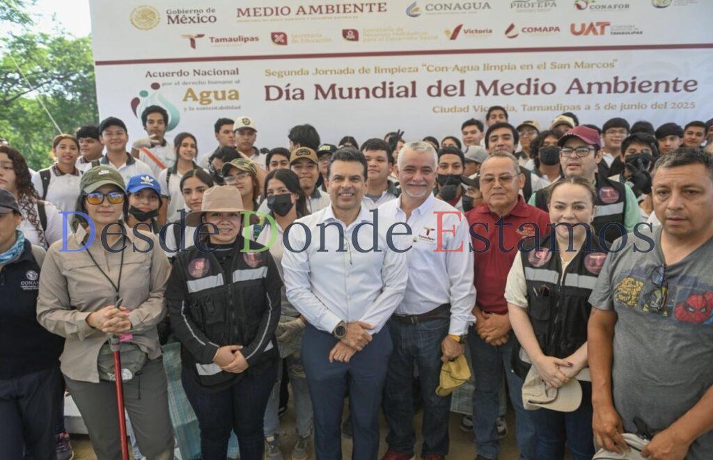 Sociedad y gobierno, sanean cauce del río San Marcos