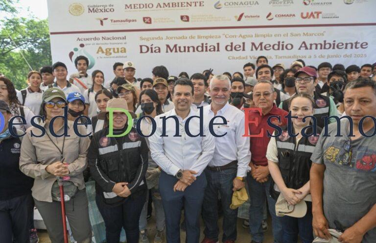 Sociedad y gobierno, sanean cauce del río San Marcos