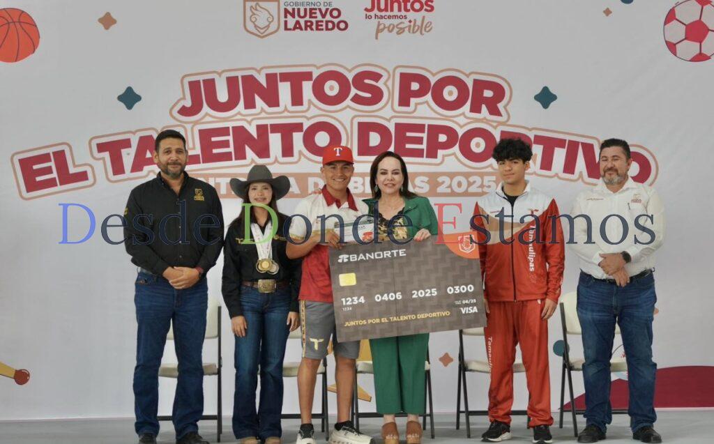 Entrega Carmen Lilia beca a 300 atletas