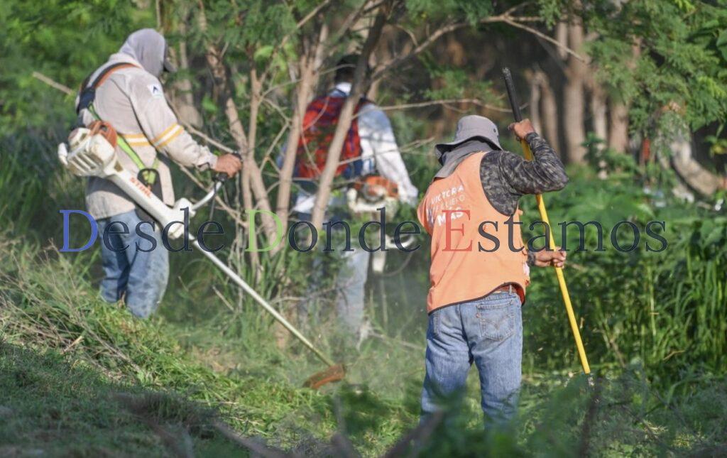 Sociedad y gobierno, sanean cauce del río San Marcos