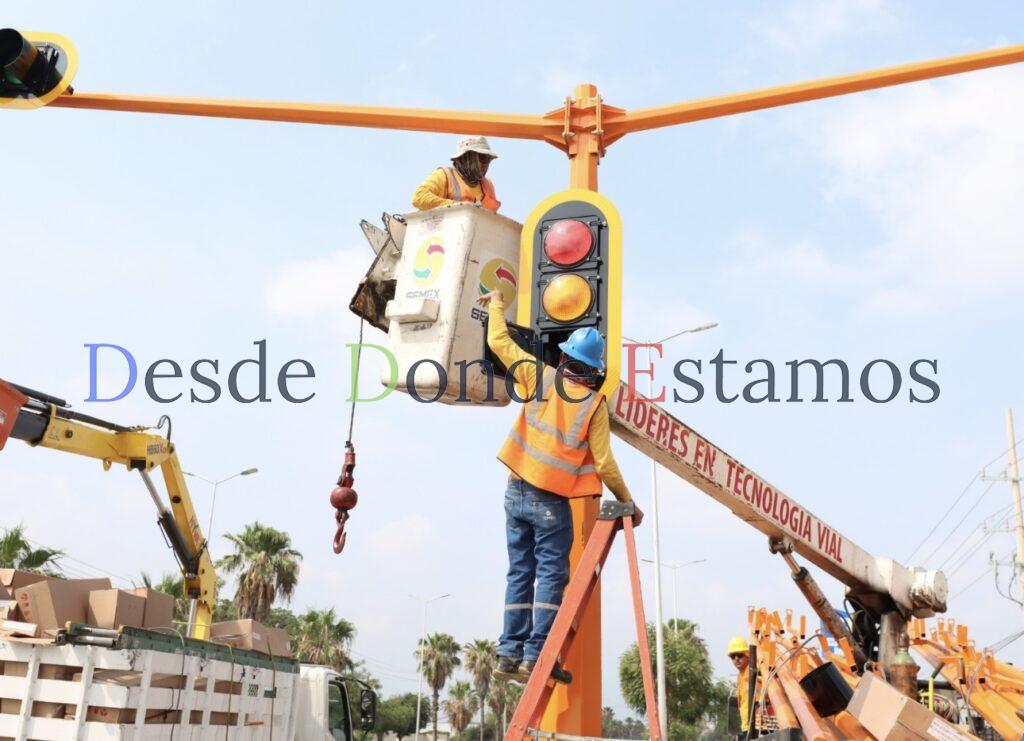 Red semafórica registra 50 % de avance