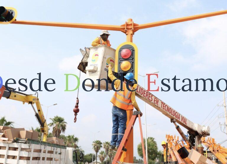 Red semafórica registra 50 % de avance