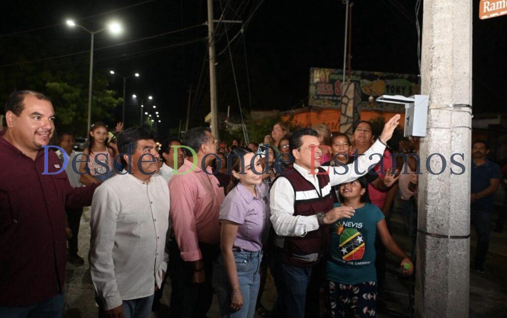 Moderniza Municipio red de alumbrado en la Simón Torres