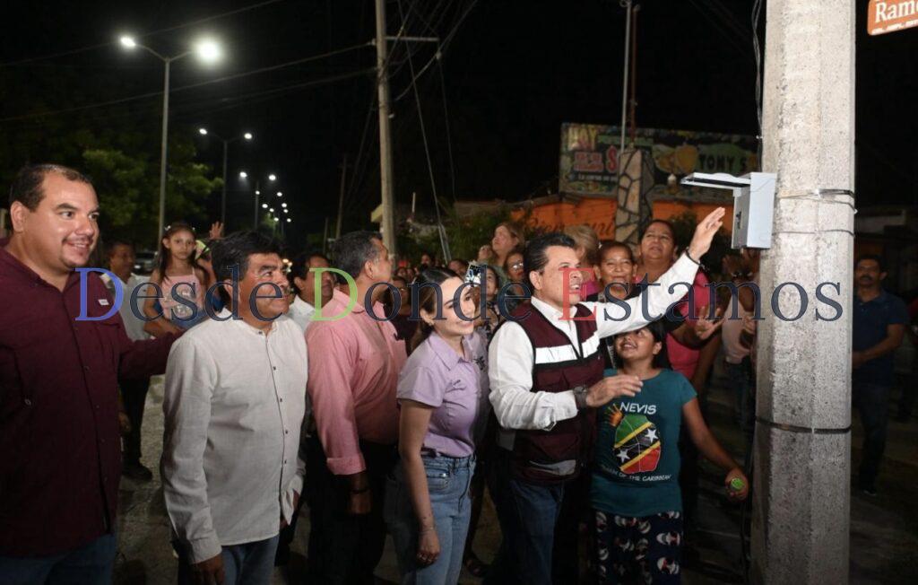 Moderniza Municipio red de alumbrado en la Simón Torres