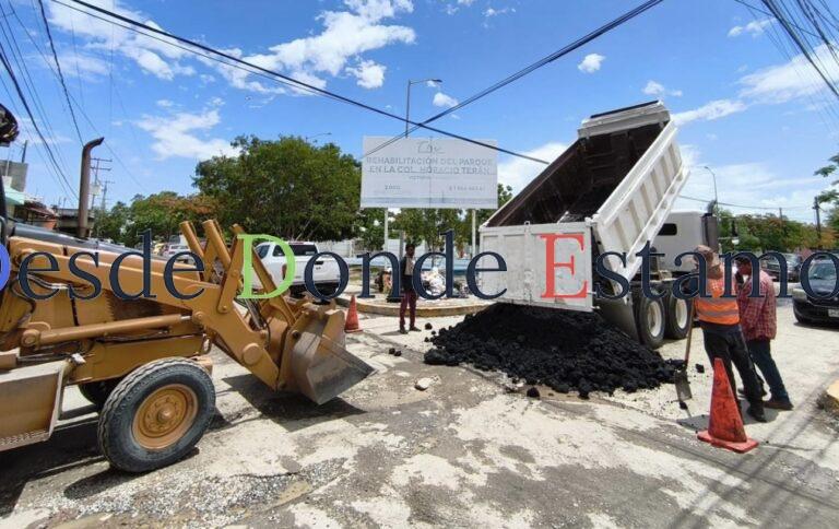 Intenso operativo de bacheo tras reportes por lluvias en la Capital