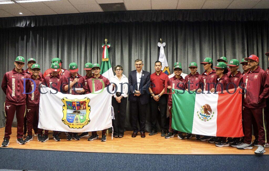 Abanderó Américo a beisbolistas tamaulipecos rumbo a Torneo Latinoamericano