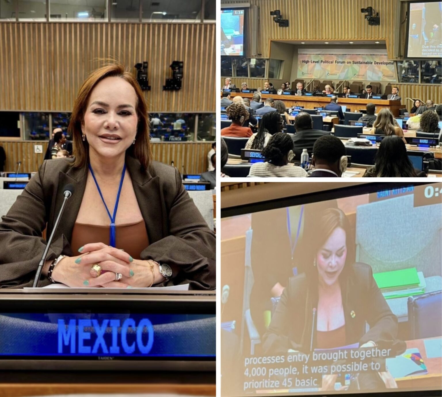 Presenta Carmen Lilia Canturosas modelo de saneamiento de agua ante líderes mundiales de la ONU
